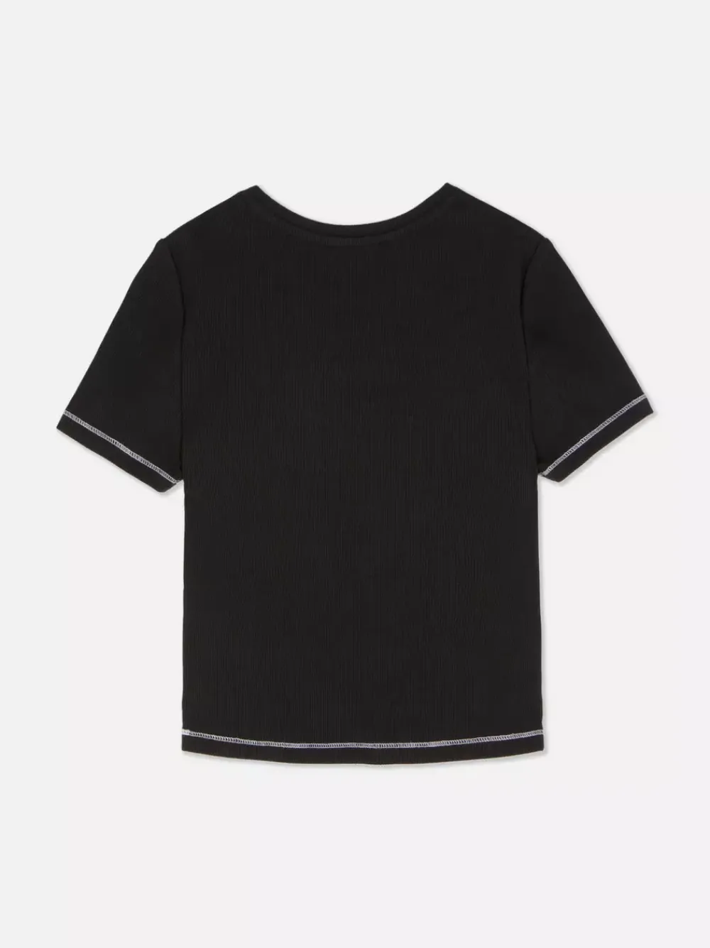 Dzieci Primark Topy I T-Shirty<Prążkowany T-shirt z krótkim rękawem