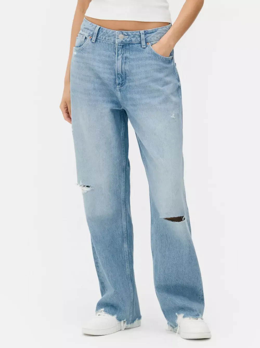 Primark Jeansy<Proste jeansy z efektem znoszenia Paula Echevarría