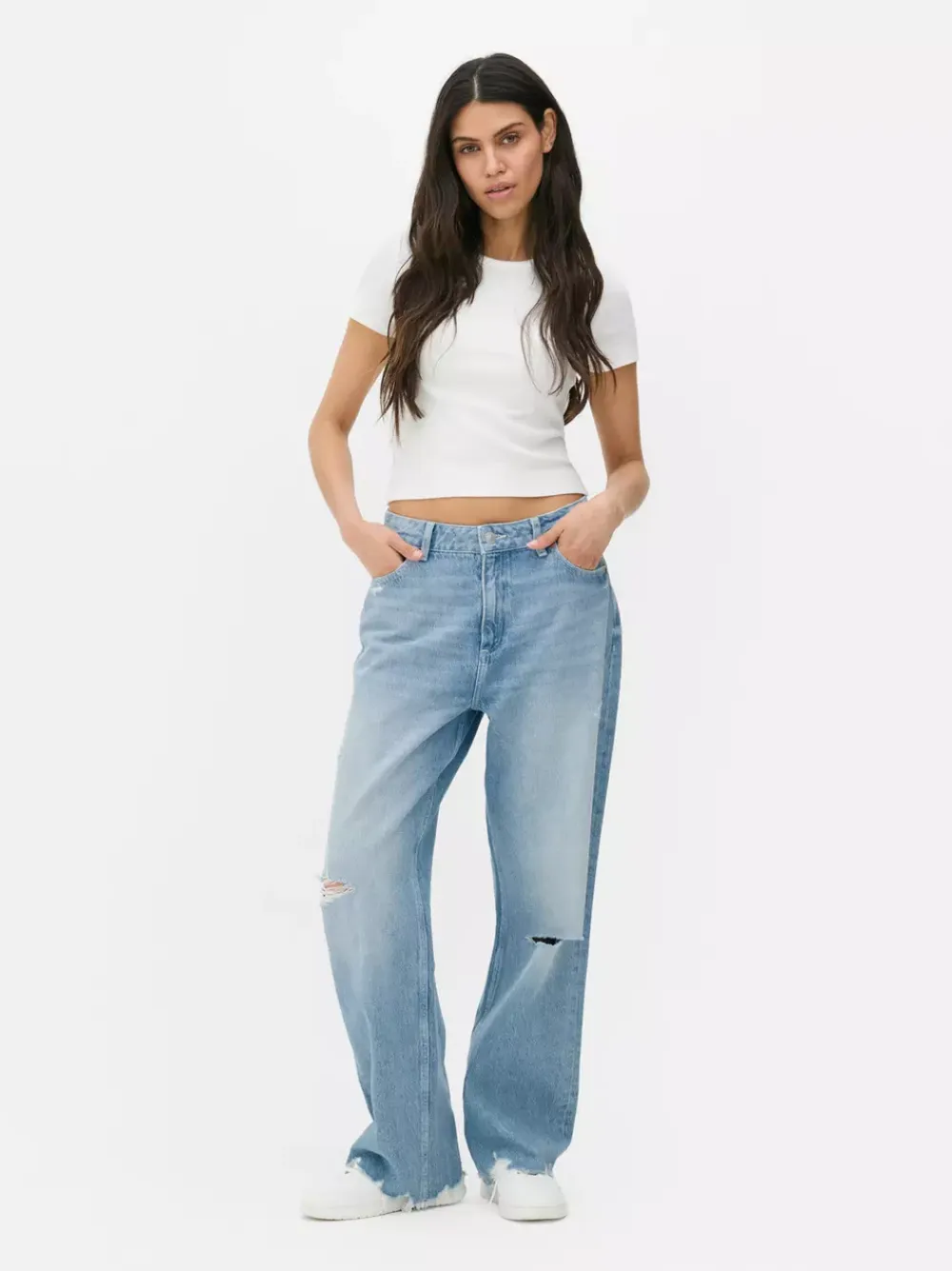 Primark Jeansy<Proste jeansy z efektem znoszenia Paula Echevarría