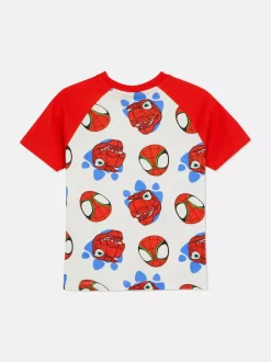 Dzieci Primark Topy I T-Shirty<Raglanowy T-shirt z dinozaurem i motywem Marvela