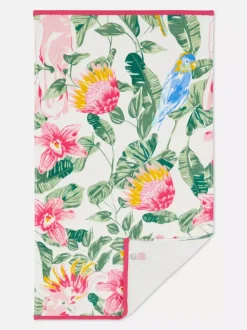Primark Ręczniki<Ręcznik kąpielowy w ptaki i liście