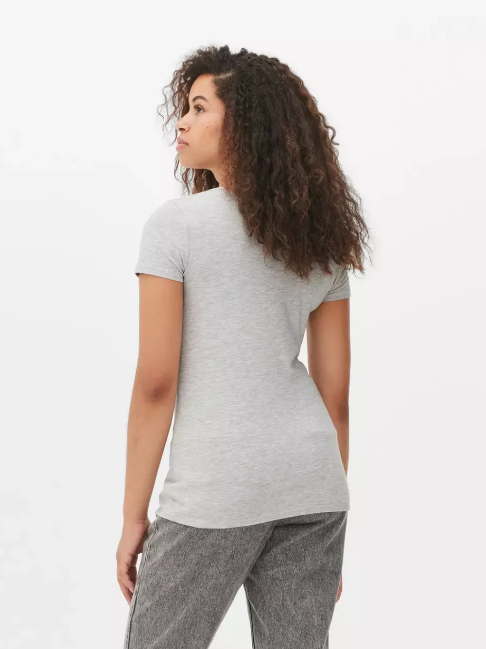 Primark Topy I T-Shirty<Rozciągliwy T-shirt z okrągłym dekoltem