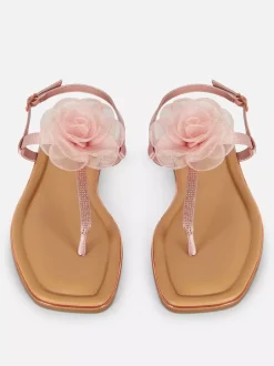Primark Sandały<Sandały o szerokim fasonie ze zdobieniami i kwiatem