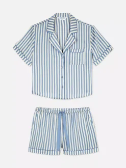 Primark Zestawy Piżamowe<Satynowa piżama z koszulą i szortami