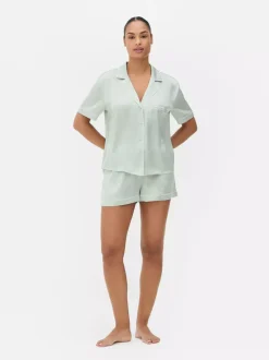 Primark Zestawy Piżamowe<Satynowa piżama z koszulą i szortami