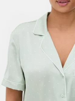 Primark Zestawy Piżamowe<Satynowa piżama z koszulą i szortami