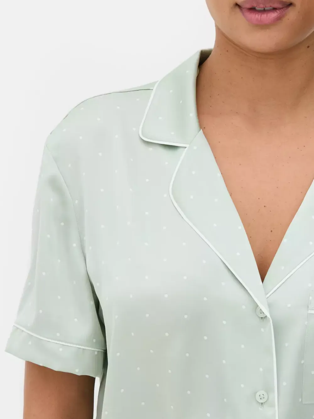 Primark Zestawy Piżamowe<Satynowa piżama z koszulą i szortami