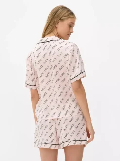 Primark Zestawy Piżamowe<Satynowa piżama z koszulą i szortami