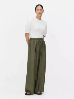 Primark Spodnie I Legginsy<Satynowe spodnie z prostą nogawką The Edit