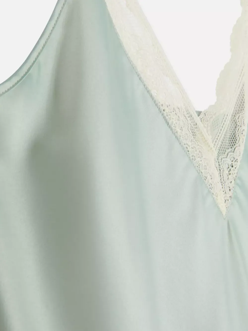 Primark Góry Od Piżamy<Satynowy top od piżamy na ramiączkach z koronką