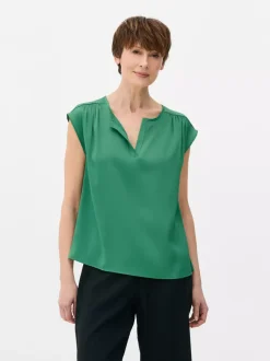 Primark Koszule I Bluzki<Satynowy T-shirt z dekoltem w serek