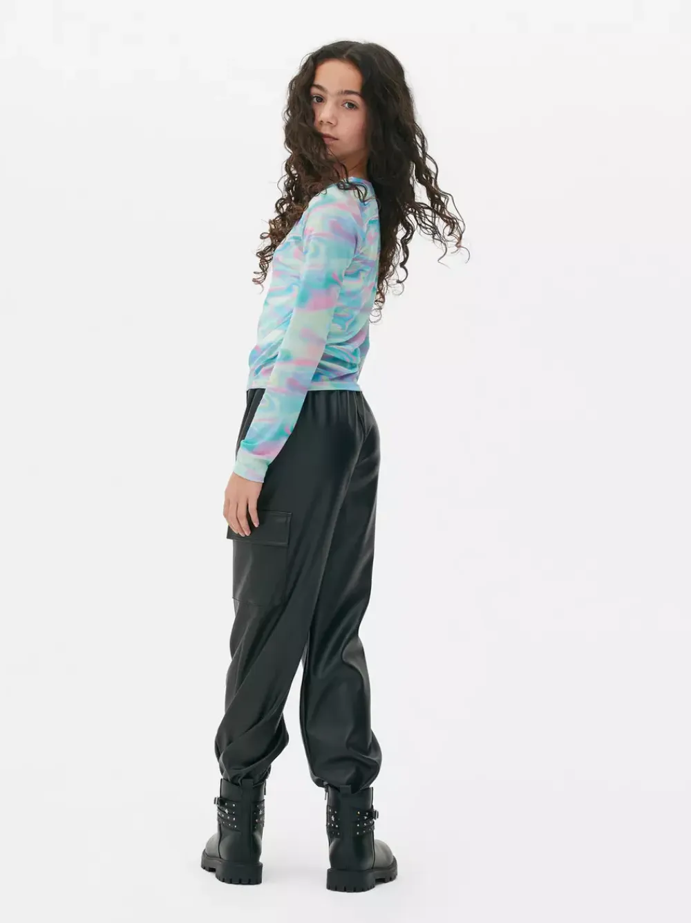 Dzieci Primark Topy I T-Shirty<Siateczkowa bluzka z marmurkowym wzorem