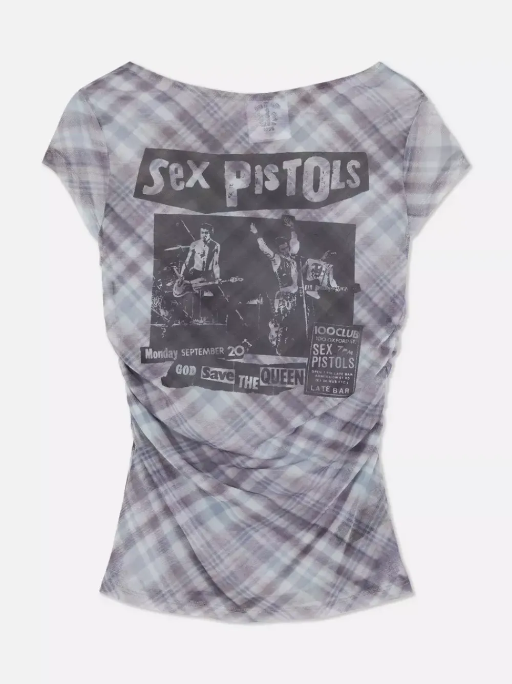 Primark Topy I T-Shirty<Siateczkowy T-shirt z motywem Sex Pistols