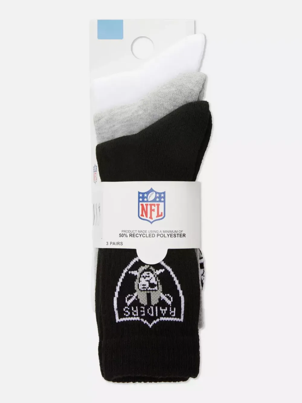 Primark Skarpety<Skarpety z motywem NFL Raiders, 3 pary