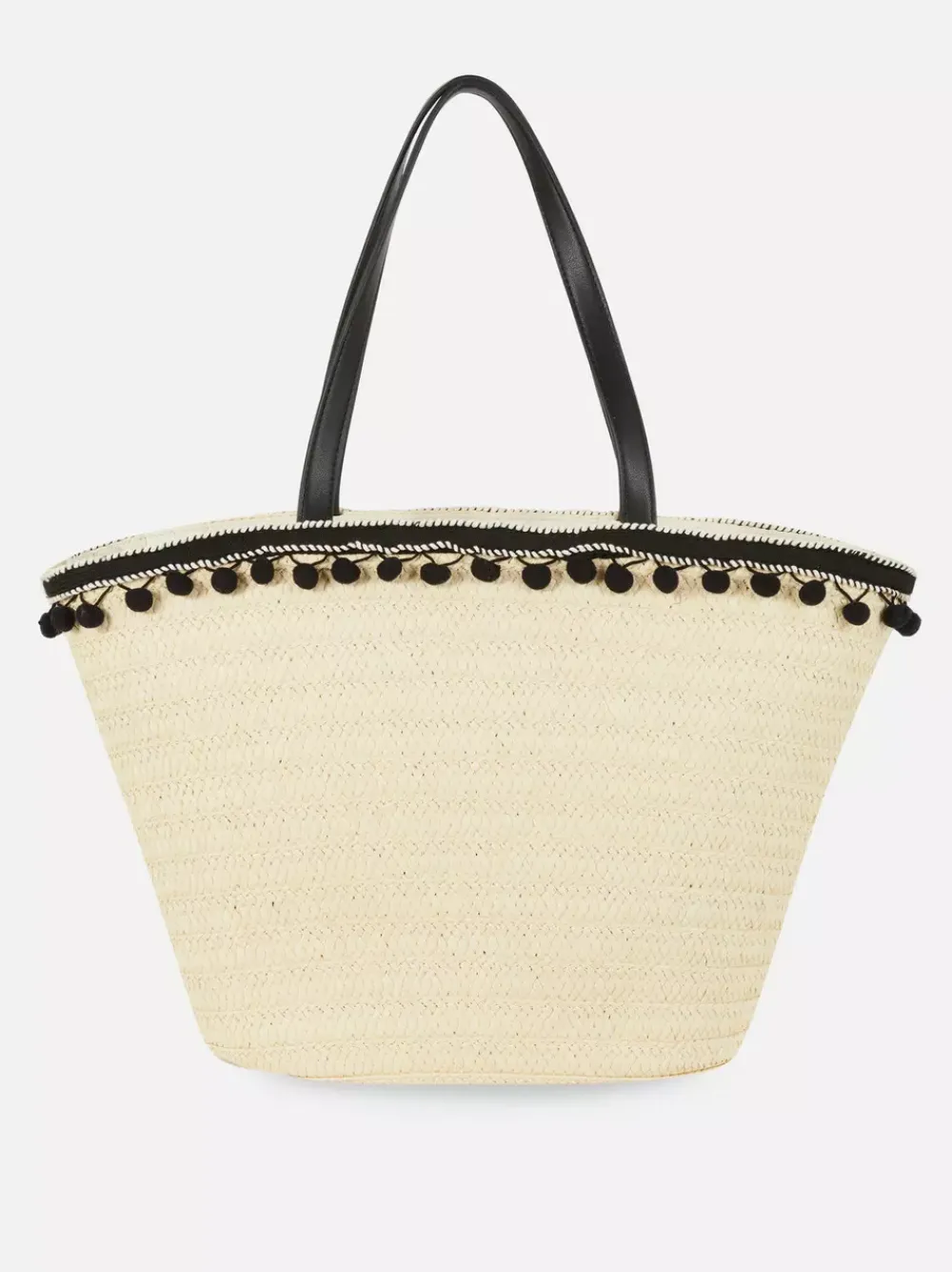Primark Torby I Portmonetki<Słomkowa torba typu bucket z pomponikami
