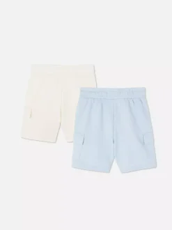 Dzieci Primark Szorty<Spodenki bojówki ściągane sznurkiem, 2 pary