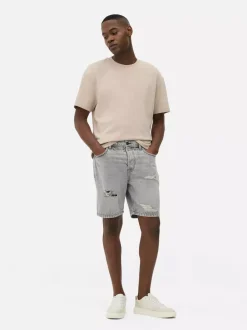 Primark Szorty<Spodenki jeansowe z przetarciami