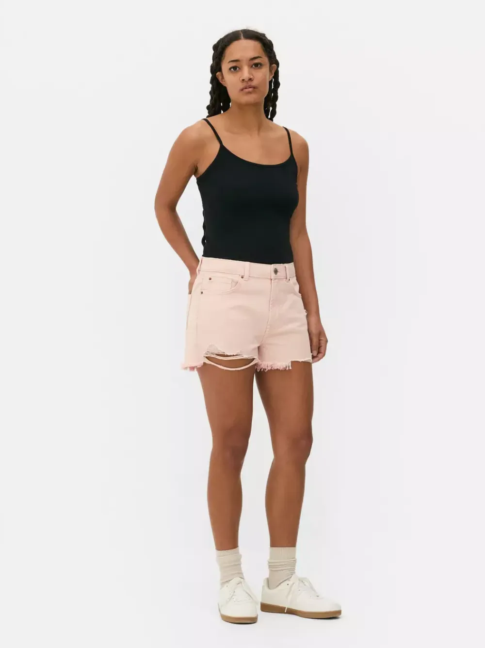 Primark Szorty<Spodenki jeansowe z przetarciami