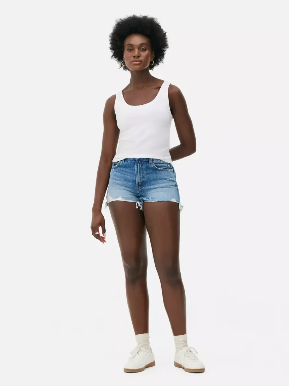 Primark Szorty<Spodenki jeansowe z przetarciami