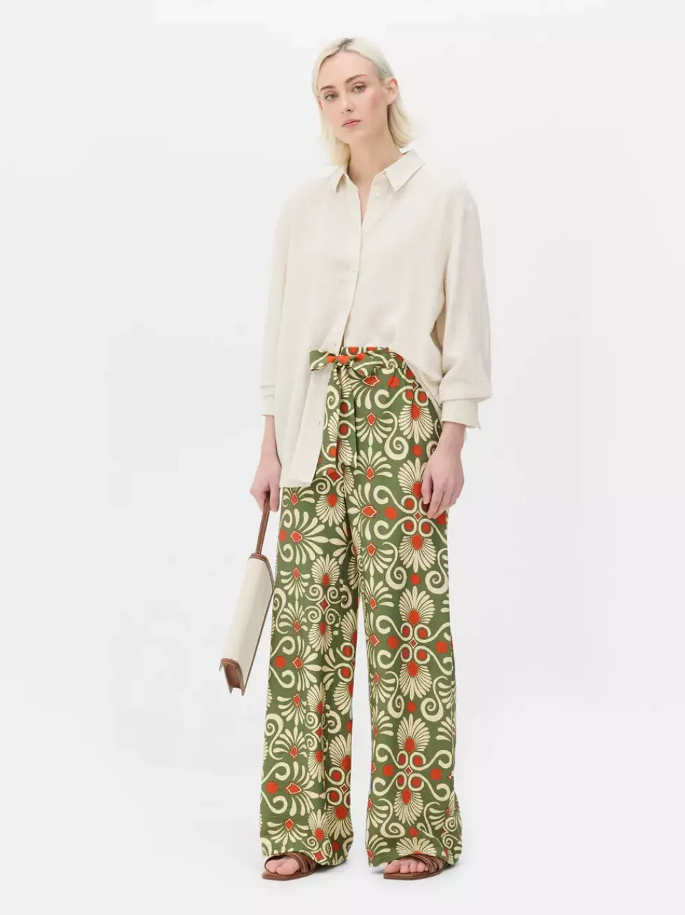 Primark Spodnie I Legginsy<Spodnie palazzo z szerokimi nogawkami i nadrukiem