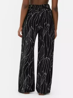 Primark Spodnie I Legginsy<Spodnie palazzo z szerokimi nogawkami i nadrukiem