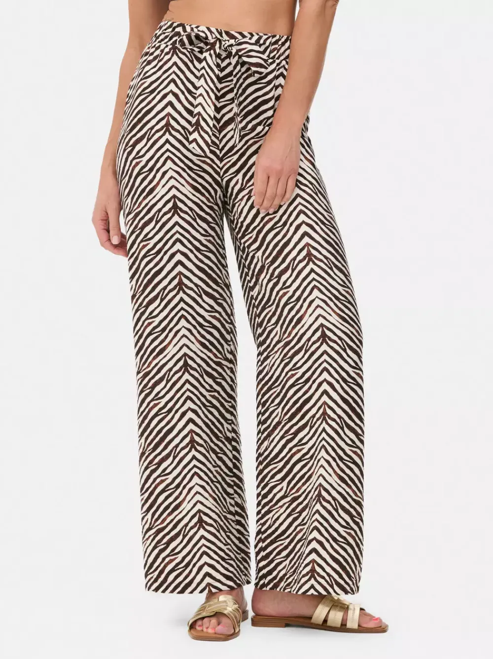 Primark Spodnie I Legginsy<Spodnie palazzo z szerokimi nogawkami i nadrukiem