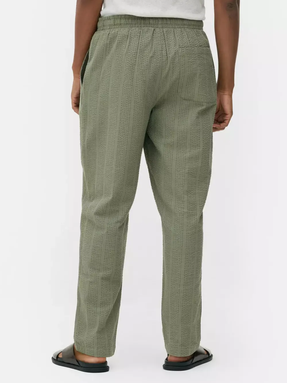 Primark Spodnie<Spodnie w paski z tkaniny seersucker
