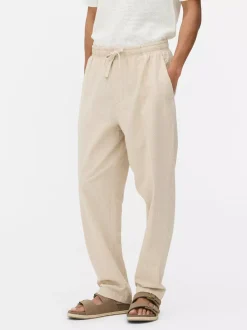 Primark Spodnie<Spodnie w paski z tkaniny seersucker