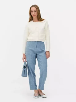 Primark Spodnie I Legginsy<Spodnie w prążki z wysokim stanem i motywem Sticha