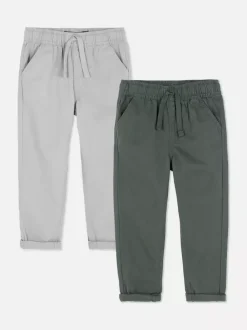 Dzieci Primark Spodnie<Spodnie z nogawkami z tkaniny diagonalnej, 2 pary