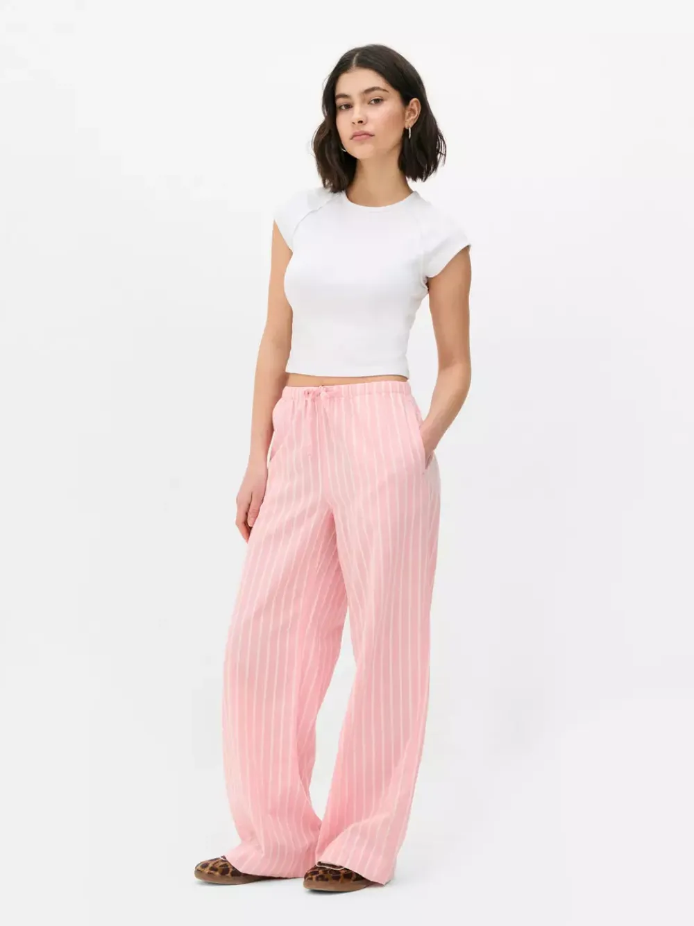 Primark Spodnie I Legginsy<Spodnie z szeroką nogawką i sznurkiem w talii