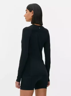 Primark Odzież Domowa I Na Siłownię|Topy I T-Shirty<Sportowy top bez szwów z długim rękawem