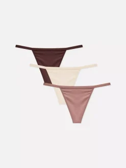 Damskie Primark Majtki Damskie<Stringi na co dzień, 3 pary
