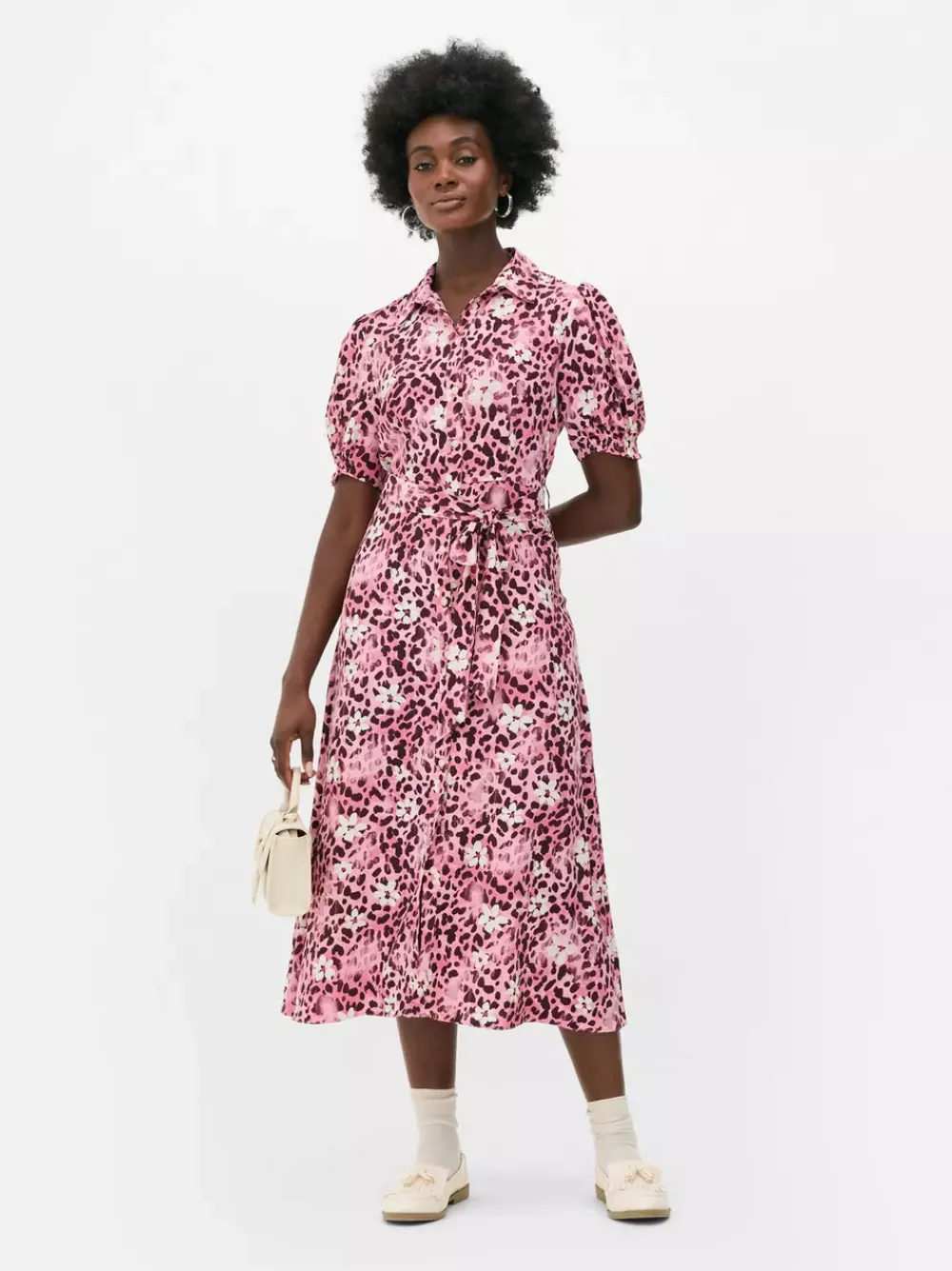 Primark Sukienki<Sukienka koszulowa midi w kwiaty