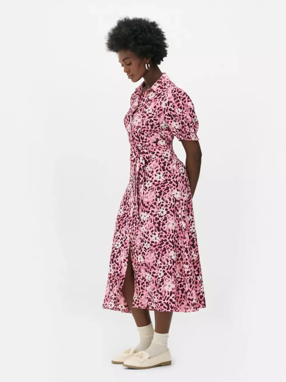Primark Sukienki<Sukienka koszulowa midi w kwiaty