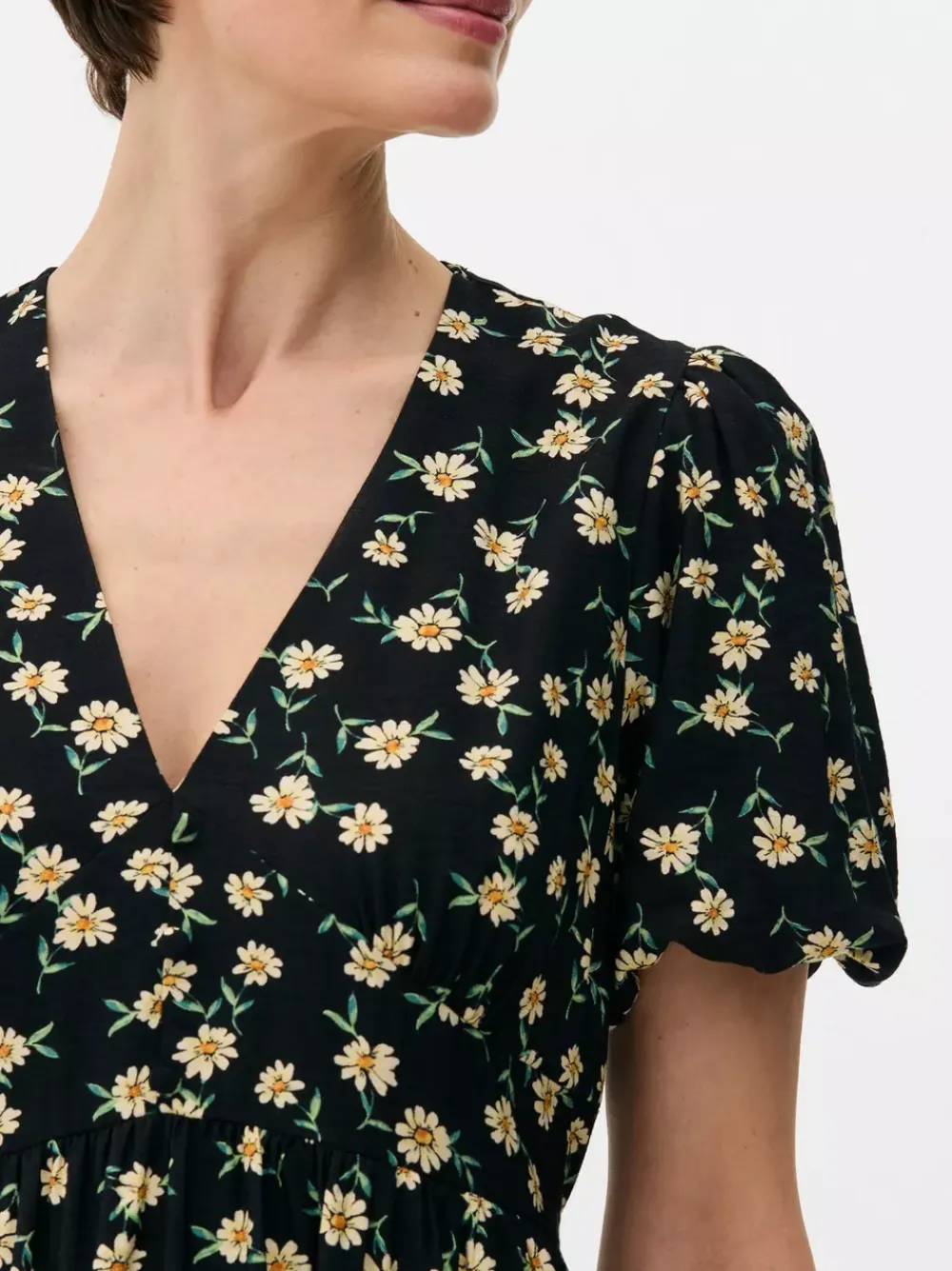 Primark Sukienki<Sukienka midi z dekoltem w serek w kwiaty