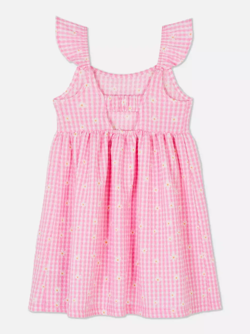 Dzieci Primark Sukienki<Sukienka z falbanką w kratkę vichy z motywem kwiatów