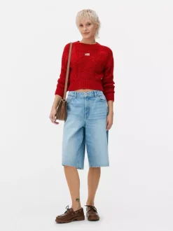 Primark Swetry I Kardigany<Sweter o splocie warkoczowym z amerykańską flagą
