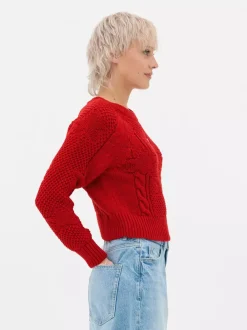 Primark Swetry I Kardigany<Sweter o splocie warkoczowym z amerykańską flagą