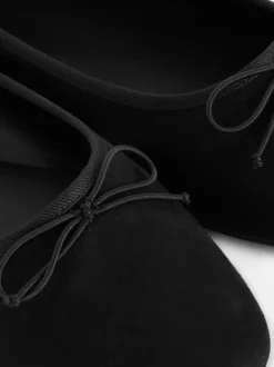 Primark Płaskie Buty<Szerokie baleriny ze sztucznego zamszu z kokardkami