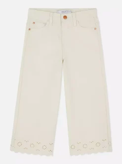 Dzieci Primark Spodnie I Legginsy<Szerokie jeansy z obszyciem z haftem angielskim