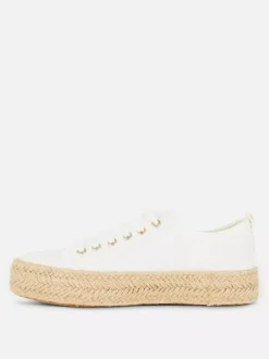 Primark Płaskie Buty<Sznurowane espadryle z juty