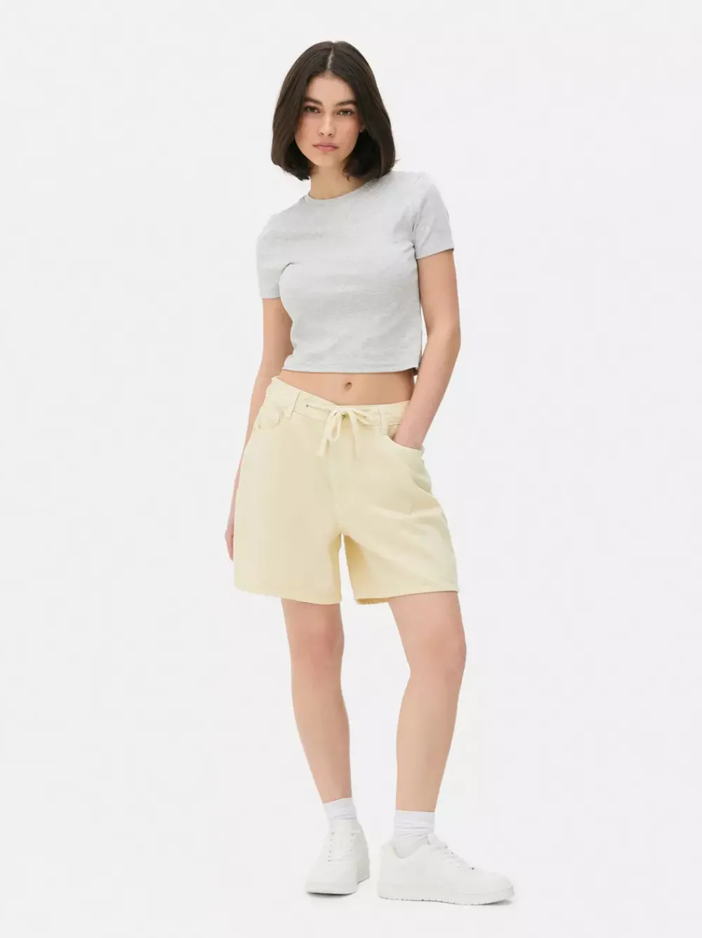 Primark Szorty<Szorty jeansowe z wiązaniem z przodu