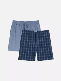Primark Piżamy<Szorty w kratę ściągane sznurkiem, 2 pary