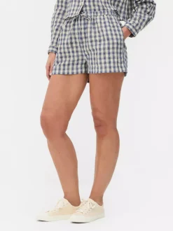 Primark Szorty<Szorty w kratę vichy ze sznurkiem w pasie