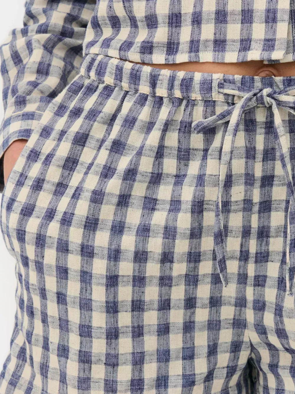 Primark Szorty<Szorty w kratę vichy ze sznurkiem w pasie