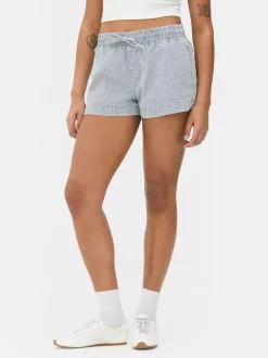 Primark Szorty<Szorty w paski ze sznurkiem w talii