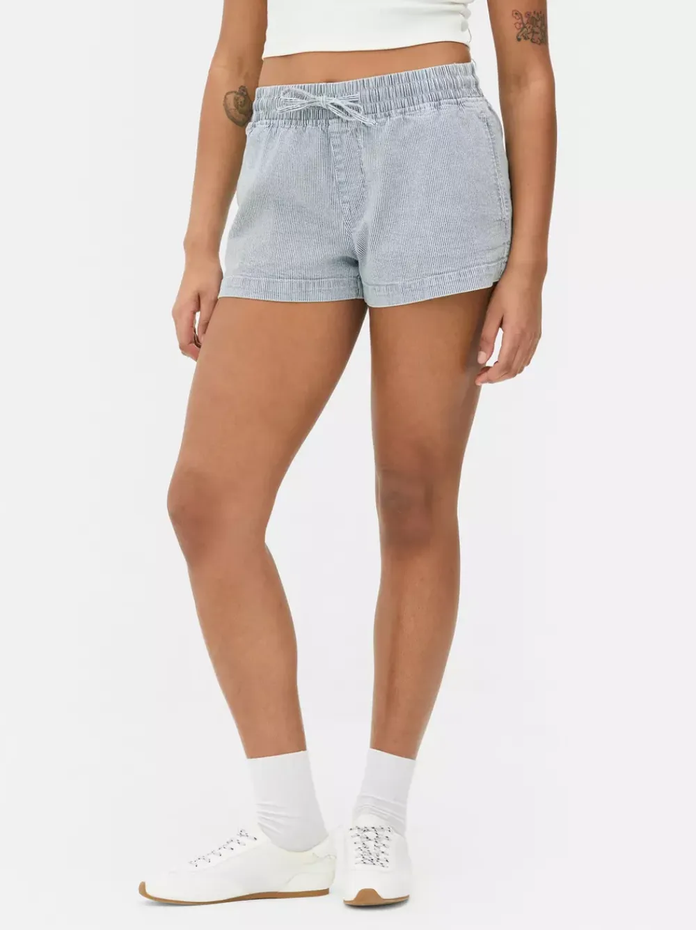 Primark Szorty<Szorty w paski ze sznurkiem w talii