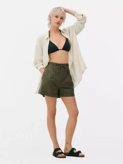 Primark Szorty<Szorty z mieszanki bawełny z wiązaniem