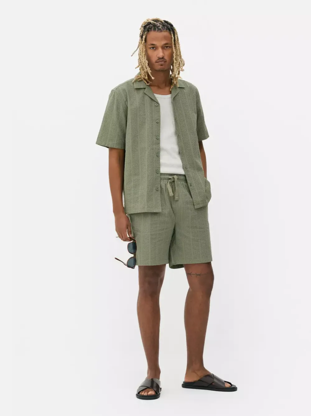Primark Szorty<Szorty z tkaniny seersucker, część zestawu